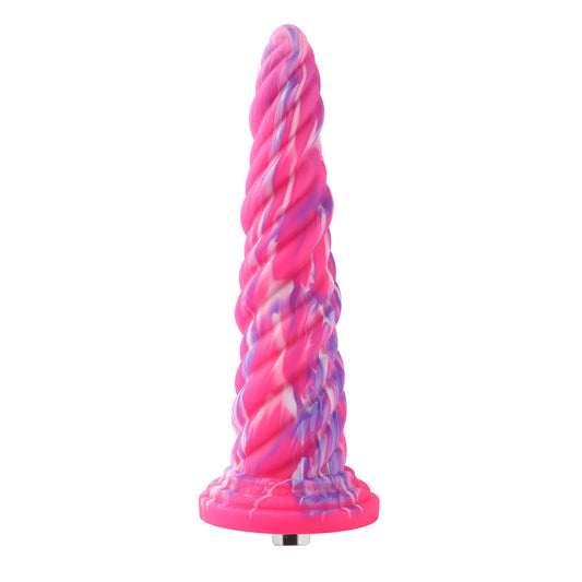 HiSmith Spiral Tapered Fantasy Dildo With Kliclok -  25.5 cm Fantasy Dildo with Kliclok Machine Attachment