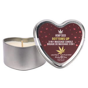 EB Hemp Seed 3 in 1 Massage Heart Candle - Bottom's Up - Bottoms Up (Wild Blueberries, Dewy Meadow-grass, Sweet Wildflowers) - 113 g width=