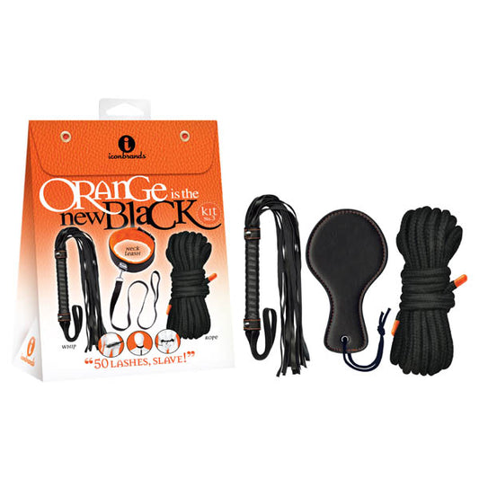 Orange Is The New  Kit #3 - 50 Lashes, Slave! - Bondage Kit - 3 Piece Set