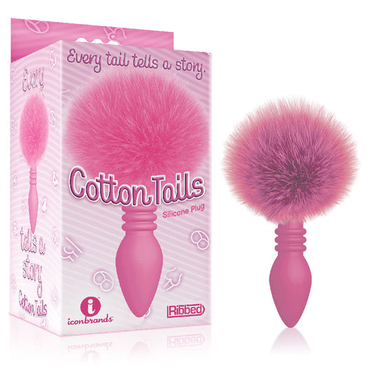 The 9's Cottontails, Ribbed  -  Butt Plug with Bunny Tail