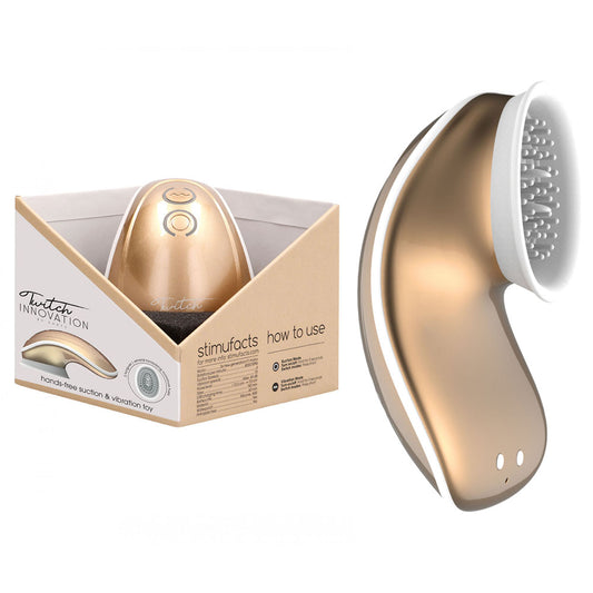 Twitch 1 - Gold - Gold USB Rechargeable Suction Vibrator