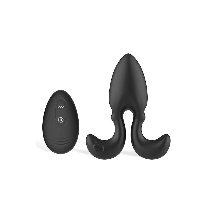 Adam & Eve OMEGA Vibrating Plug -  10 cm USB Rechargeable Vibrating Butt Plug with Remote