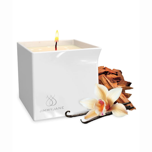 JimmyJane Afterglow Massage Oil Candle - Vanilla Sandalwood - Vanilla Sandalwood Scented Massage Candle - 128 grams