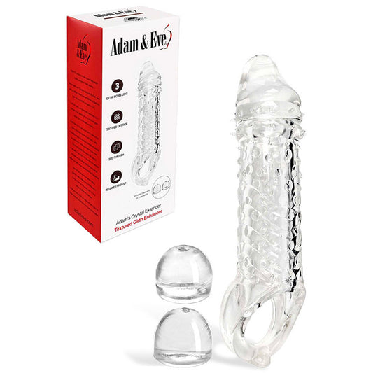 Adam & Eve ADAMS CRYSTAL EXTENDER -  22.9 cm Penis Extender Sleeve with Adjustable Inner