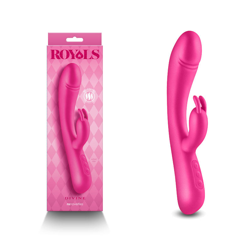 Royals - Divine - Metallic  - Metallic  22.2 cm USB Rechargeable Rabbit Vibrator