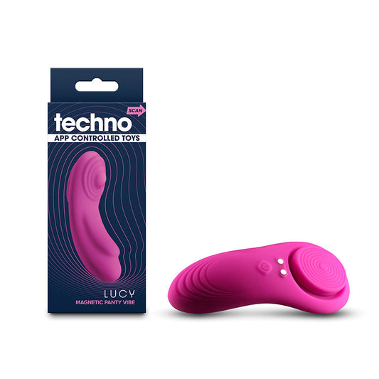 Techno - Lucy - Magenta - Magenta USB Rechargeable Panty Vibrator with App Control