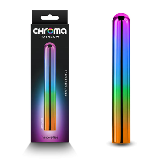 Chroma Rainbow - Large - Metallic Rainbow 13.8 cm USB Rechargeable Vibrator