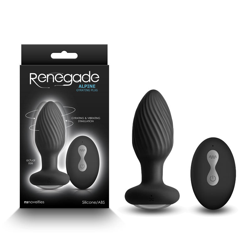 Renegade Alpine -  -  9.8 cm USB Rechargeable Vibrating Butt Plug with Remote