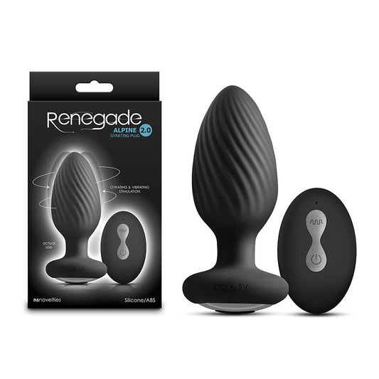 Renegade Alpine 2.0 -  10.7 cm USB Rechargeable Gyrating Anal Plug with Remote