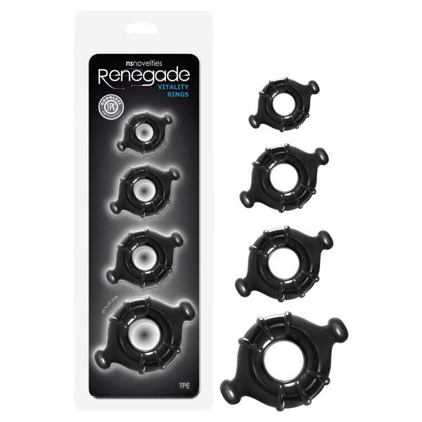 Renegade Vitality Rings -  Cock Rings - Set of 4 Sizes