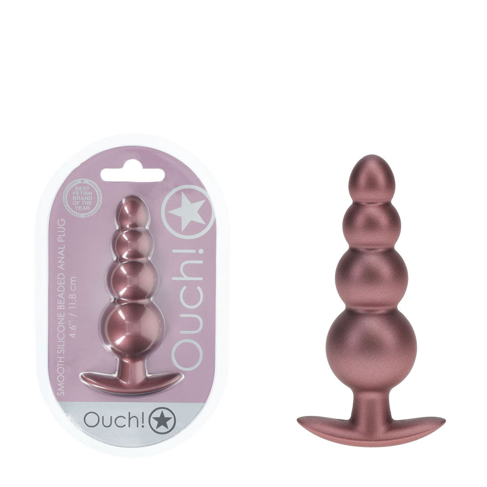 OUCH! Beaded Anal Plug -  -  11.7 cm Butt Plug