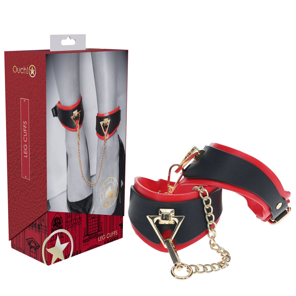 OUCH! Milan Collection - Leg Cuffs - /Red Restraints