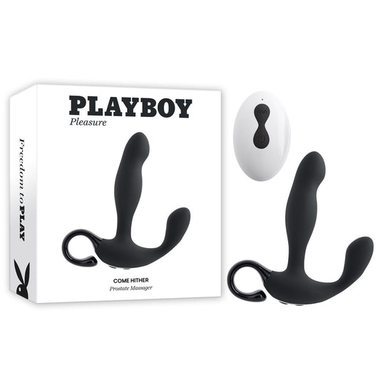 Playboy Pleasure COME HITHER -  13.2 cm USB Rechargeable Vibrating Prostate Massager with Wireless Remote Control