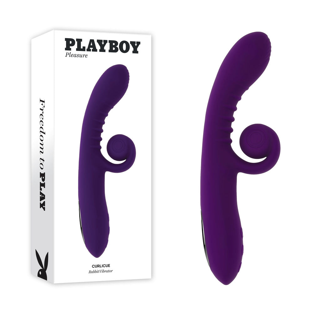 Playboy CURLICUE -  23.5 cm USB Rechargeable Rabbit Vibrator