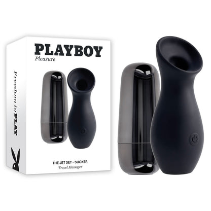 Playboy Pleasure THE JET SET - SUCKER -  10.3 cm Sucking Stimulator with Rechargeable Charging Case