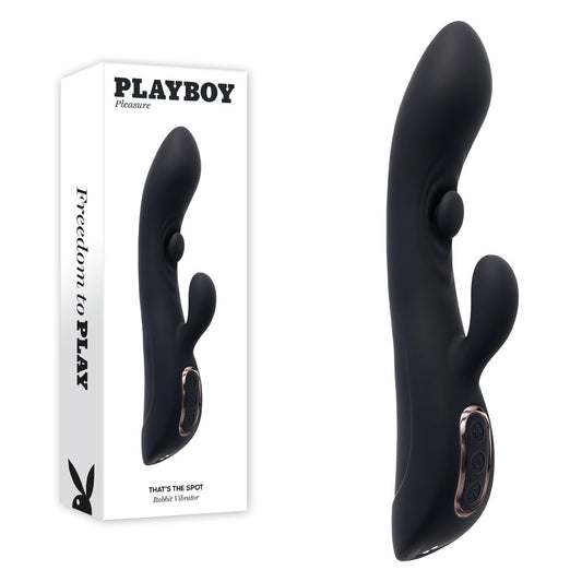 Playboy Pleasure THATS THE SPOT -  23.3 cm USB Rechargeable Rabbit Vibrator with G-Spot Tapper