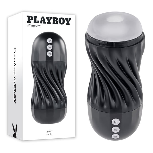 Playboy Pleasure SOLO - USB Rechargeable Vibrating and Sucking Stroker