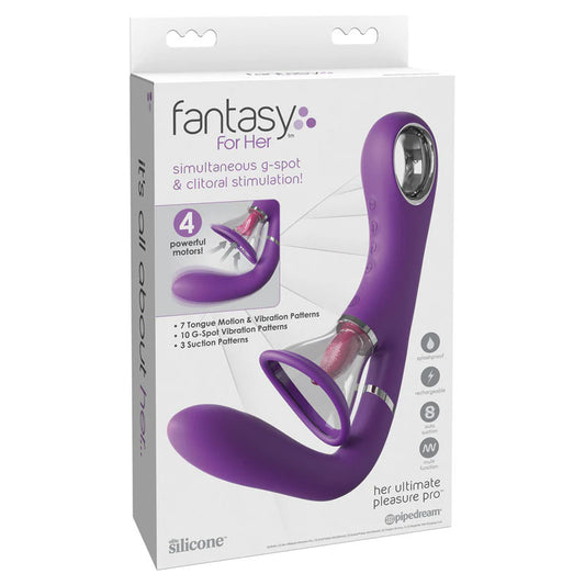 Fantasy For Her Her Ultimate Pleasure Pro -  USB Rechargeable Vibrator & Clitoral Stimulator