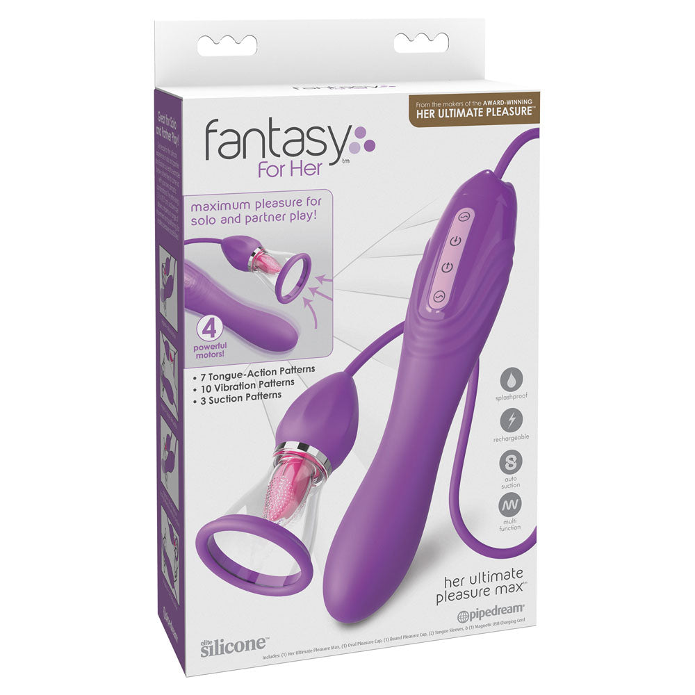 Fantasy For Her Her Ultimate Pleasure Max -  USB Rechargeable Vibrator with Flicking Stimulator