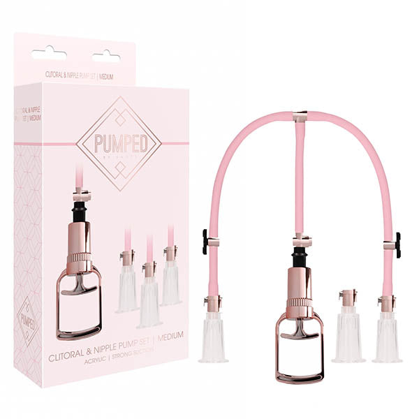 Pumped Breast Pump Set - Rose Pink Large Breast Pump Set