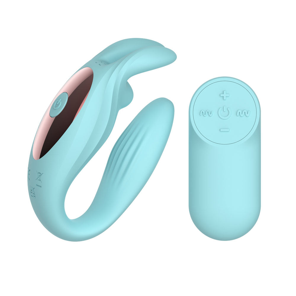 Passion Play Rabbit Couple Vibe with Remote Controller -  USB Rechargeable Couples Vibrator with Wireless Remote