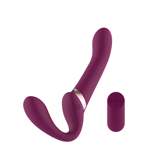 Passion Play Strapless Dildo with Remote Controller -  25 cm USB Rechargeable Strapless Strap-On with Wireless Remote