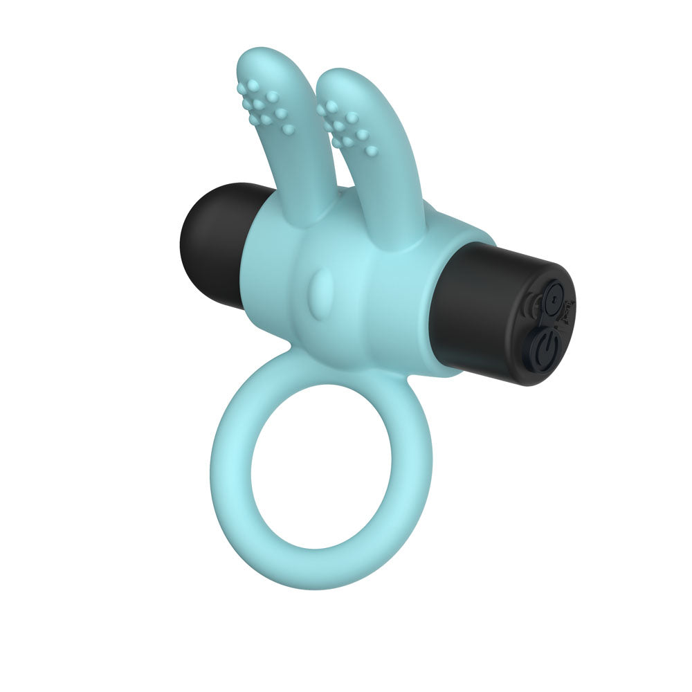 Passion Play Silicone Rabbit Vibrating Cockring -  -  USB Rechargeable Vibrating Penis Ring
