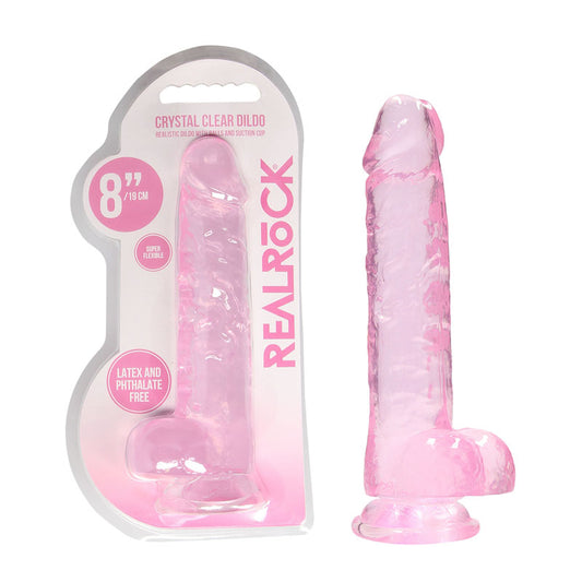 REALROCK 8'' Realistic Dildo With Balls -  20.3 cm Dong
