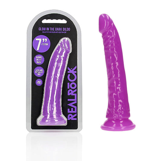 REALROCK 18 cm Slim Glow in the Dark Neon -  - Glow in Dark  18 cm (7'') Dong