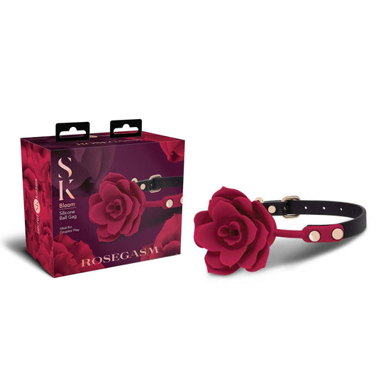 Secret Kisses ROSEGASM BLOOM SILICONE GAG - Rose  Mouth Restraint