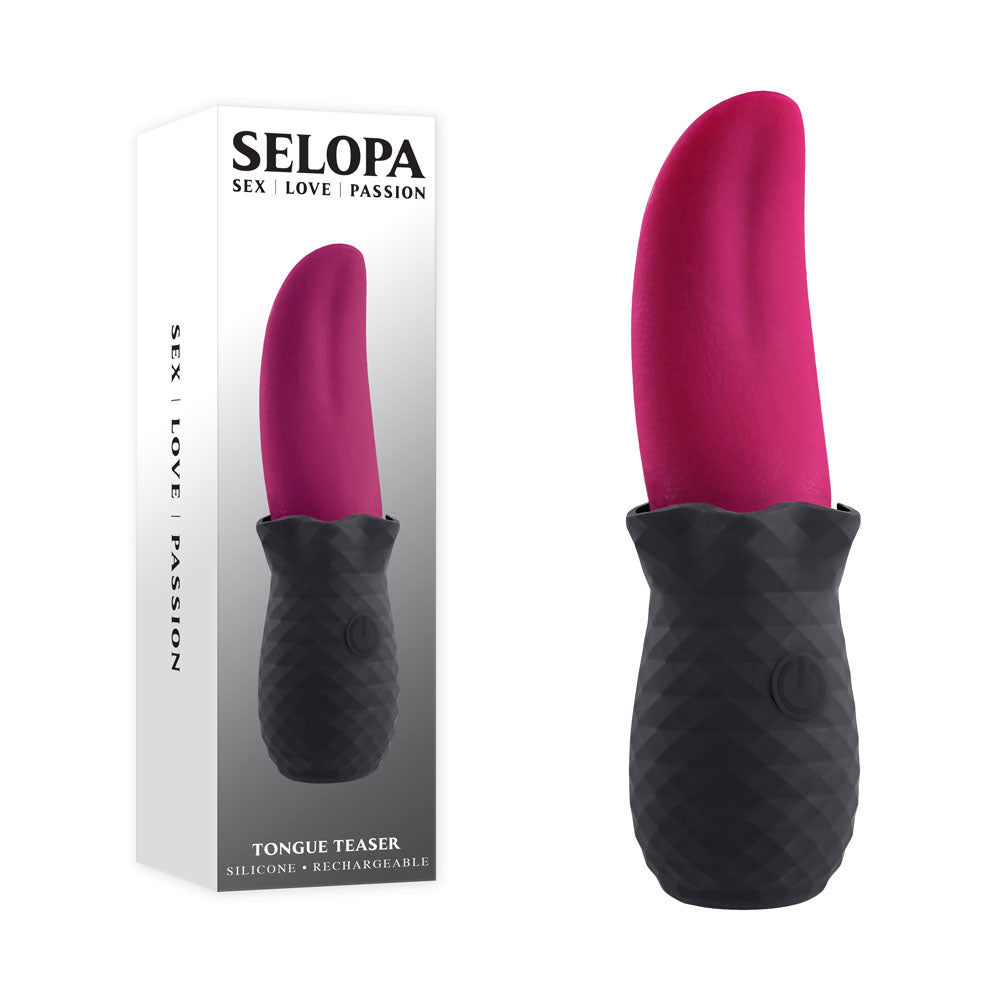 Selopa TONGUE TEASER - /Black USB Rechargeable Vibrating Tongue Stimulator