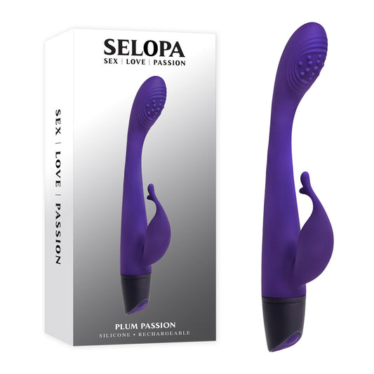 Selopa PLUM PASSION -  18.3 cm USB Rechargeable Rabbit Vibrator