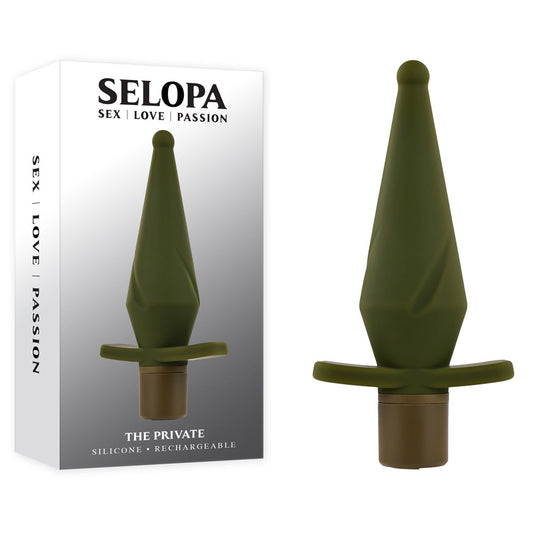 Selopa THE PRIVATE -  13 cm USB Rechargeable Vibrating Butt Plug