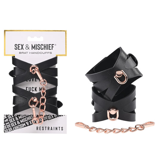 Sex & Mischief Brat Handcuffs - /Rose Gold Restraints