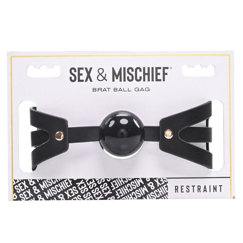 Sex & Mischief Brat Ball Gag - /Rose Gold Mouth Restraint