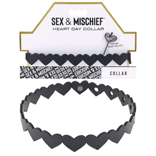 Sex & Mischief Heart Day Collar -  Collar