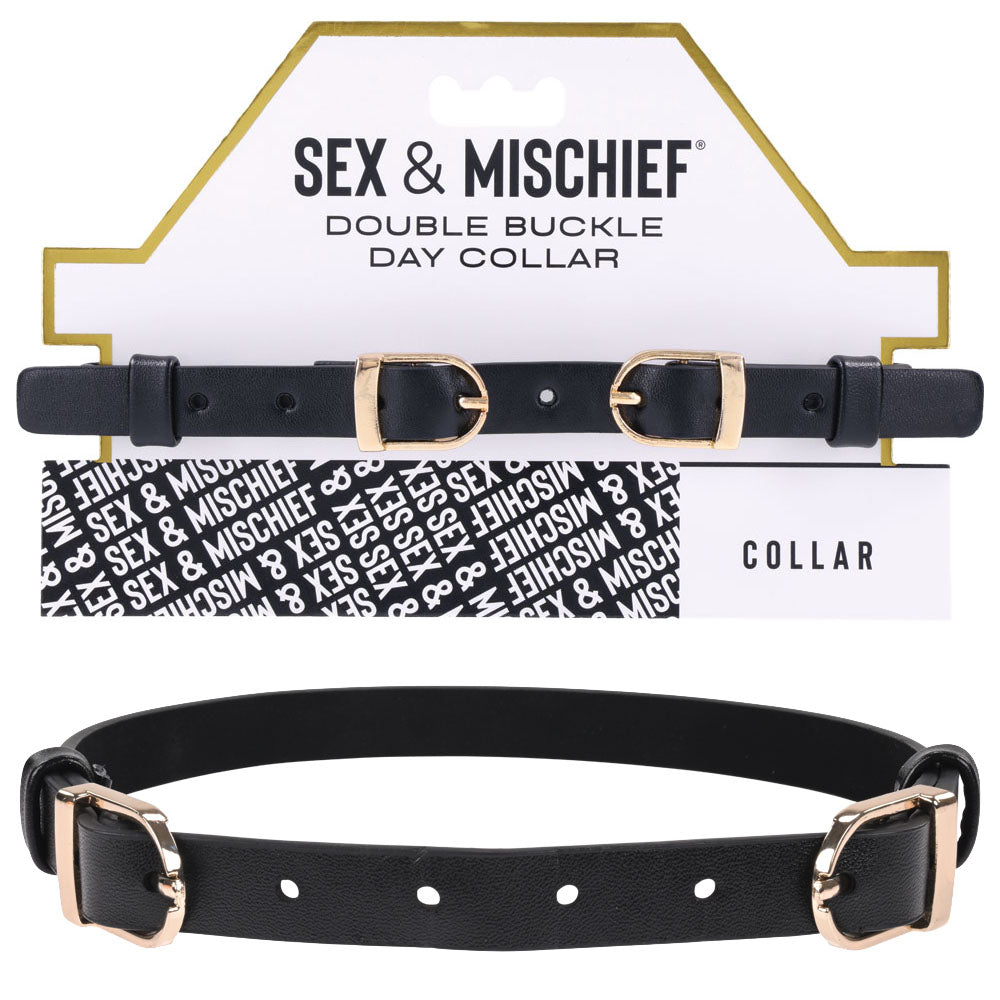 Sex & Mischief Double Buckle Day Collar -  Collar