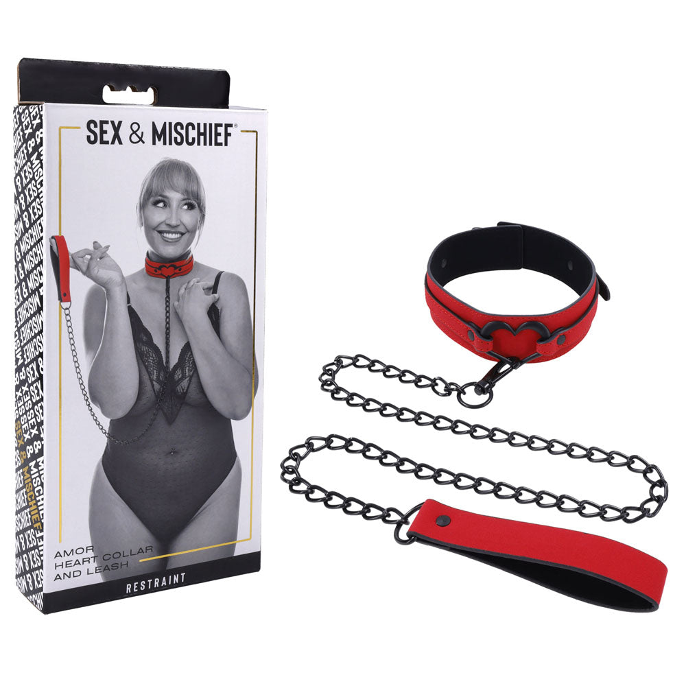 Sex & Mischief Amor Collar and Leash -  Restraint