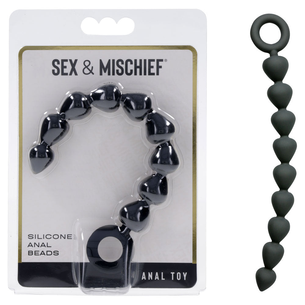 Sex & Mischief Silicone Anal Beads -  -  22.9 cm Anal Beads