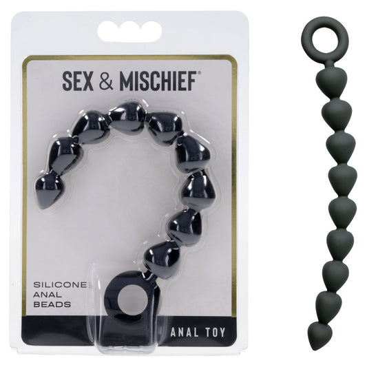 Sex & Mischief Silicone Anal Beads -  -  22.9 cm Anal Beads