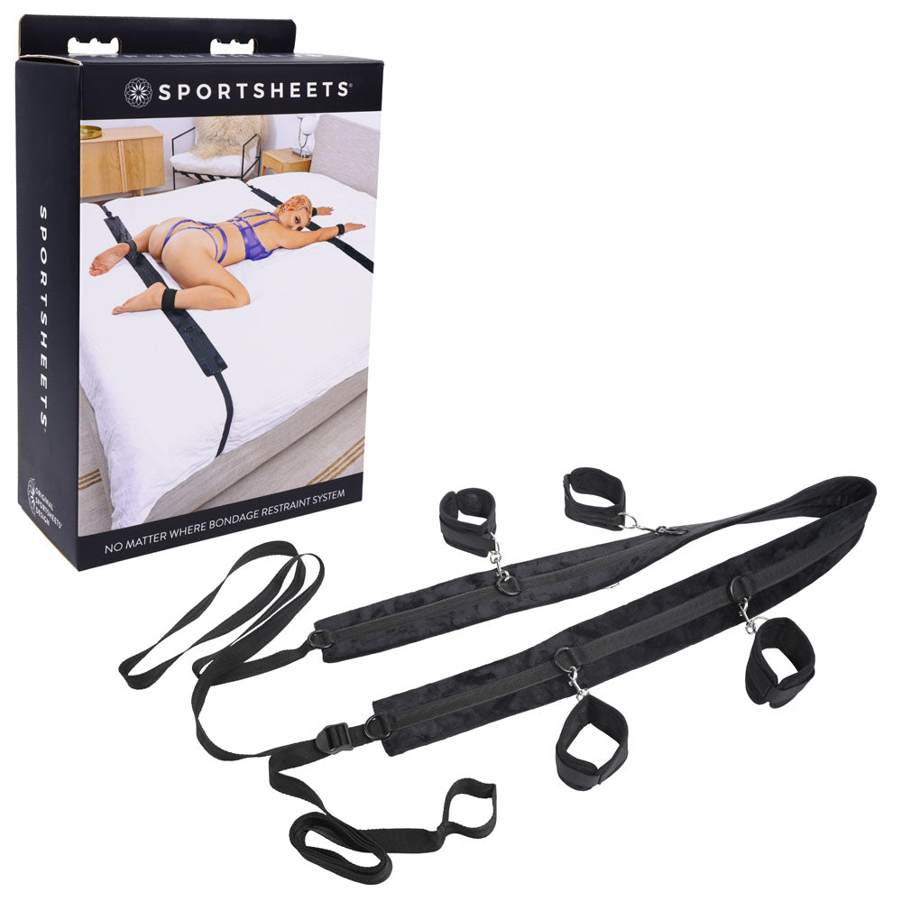 SPORTSHEETS No Matter Where Bondage Restraint System - Bed Restraints