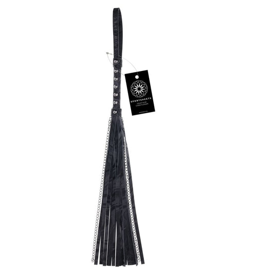 SPORTSHEETS Velvet Noir Chain Flogger -  43 cm Flogger Whip