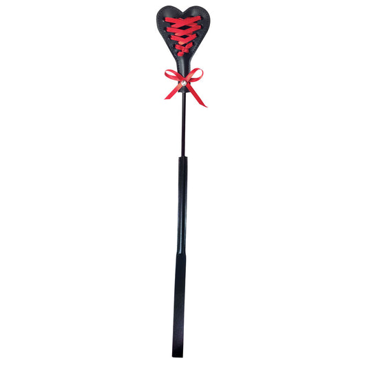 Sex & Mischief Heart Beat Crop - /Red 37.5 cm Crop Whip