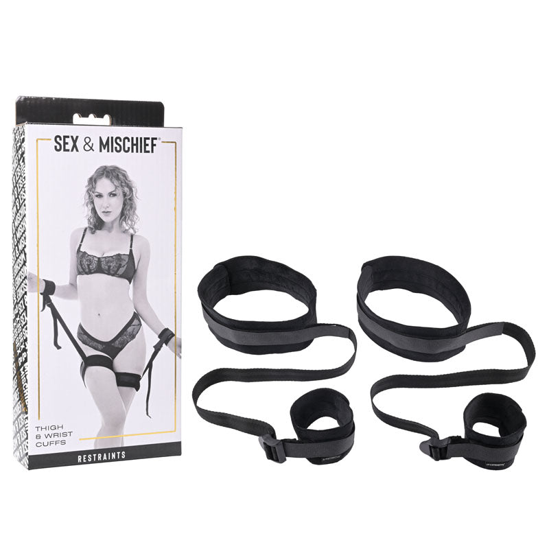 Sex & Mischief Thigh & Wrist Cuffs -  Restraints