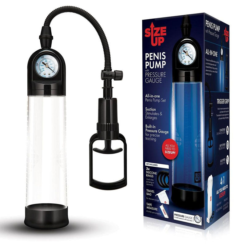 Size Up Penis Pump with Pressure Gauge -  Penis Pump