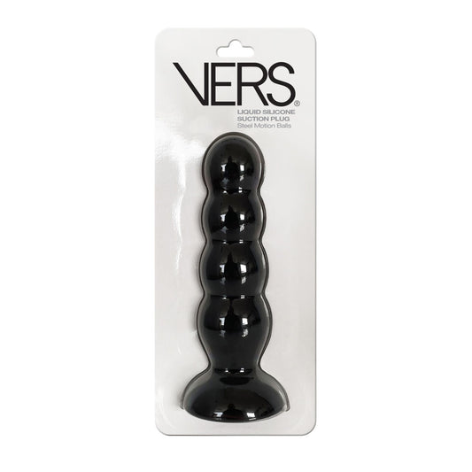 VERS Liquid Silicone Suction Plug -  16.5 cm Butt Plug with Internal Steel Balls