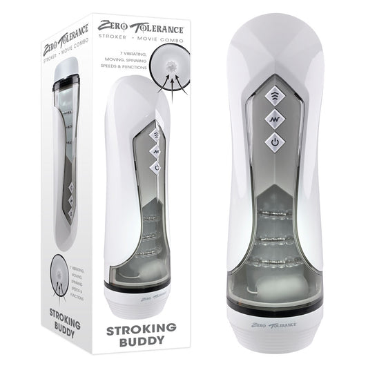 Zero Tolerance STROKING BUDDY -  USB Rechargeable Vibrating & Thrusting Stroker