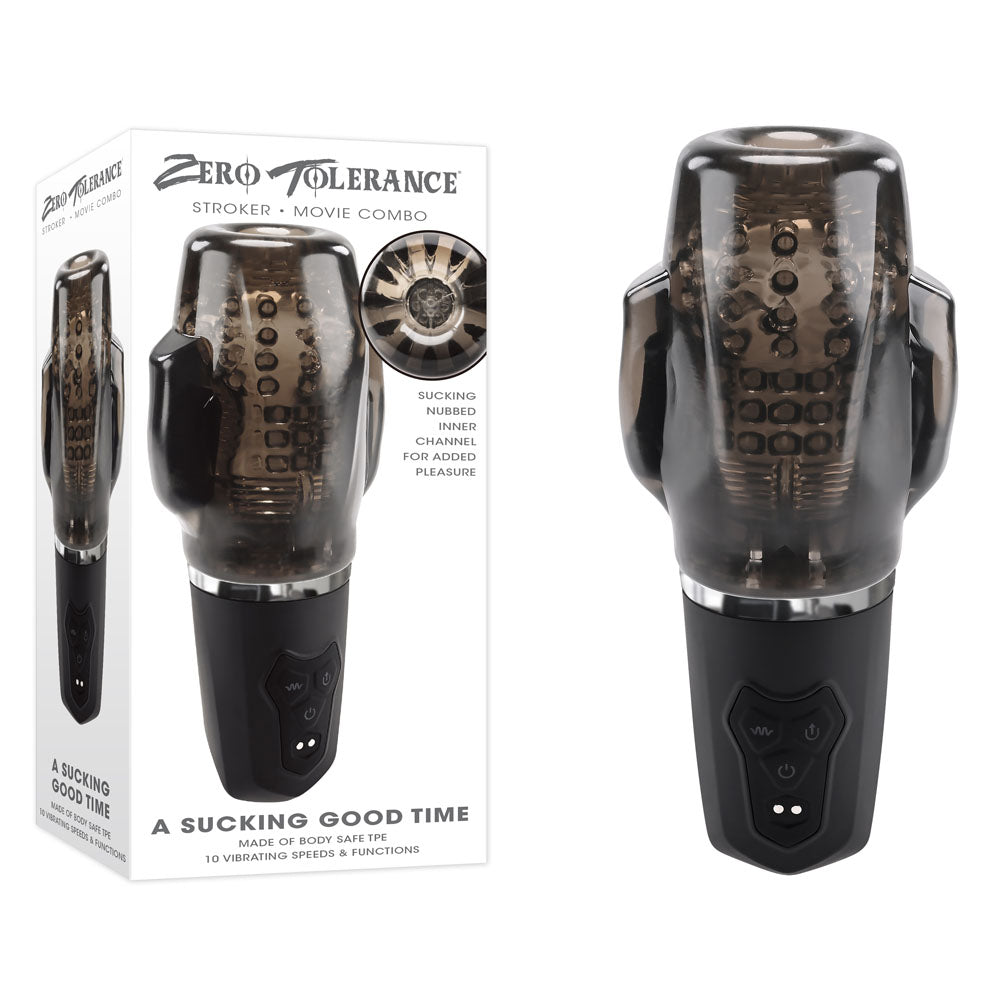 Zero Tolerance A SUCKING GOOD TIME - USB Rechargeable Sucking & Vibrating Stroker