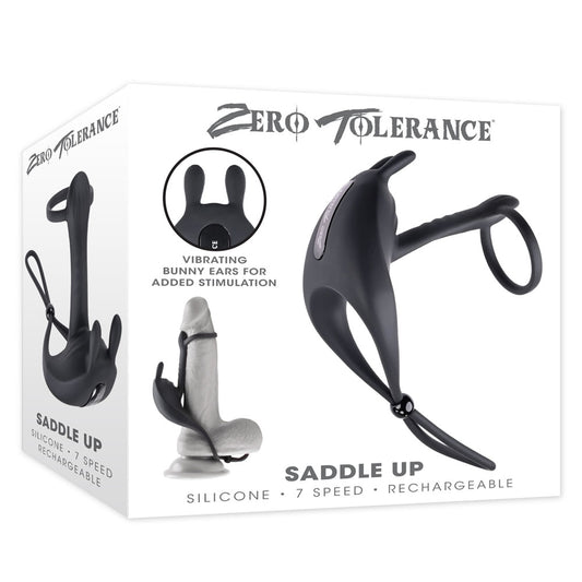 Zero Tolerance SADDLE UP -  USB Rechargeable Vibrating Cock & Ball Rings