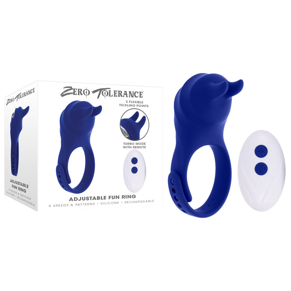 Zero Tolerance ADJUSTABLE FUN RING -  USB Rechargeable Cock Ring with Wireless Remote